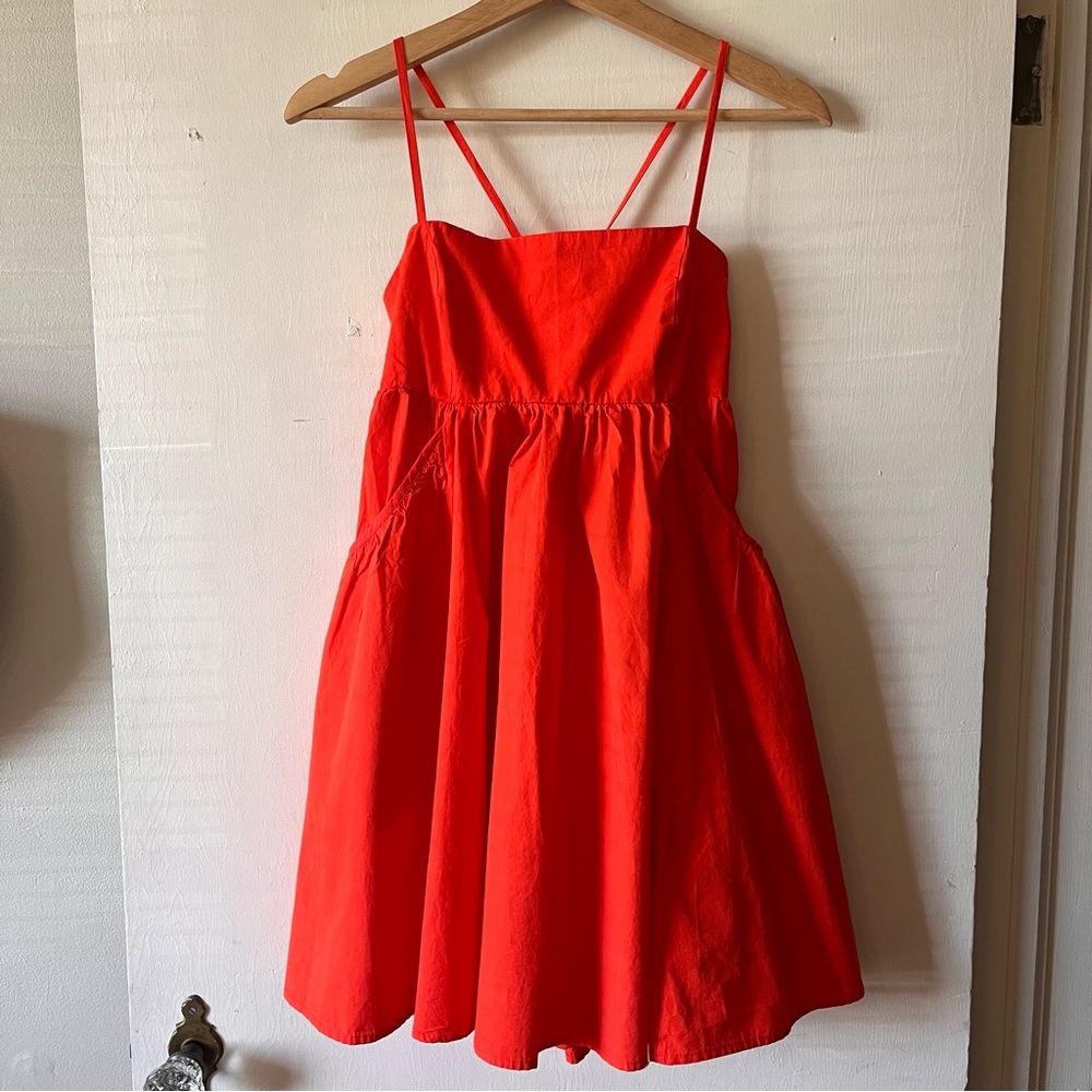 Urban Outfitters Red Strappy Tie Back Mini Dress, Size M